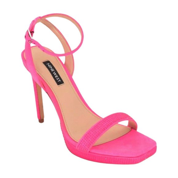 Nine West Shoes - Nine West Footwear Womens Zadien2 Heeled Sandal, Neon Pink, 8.5